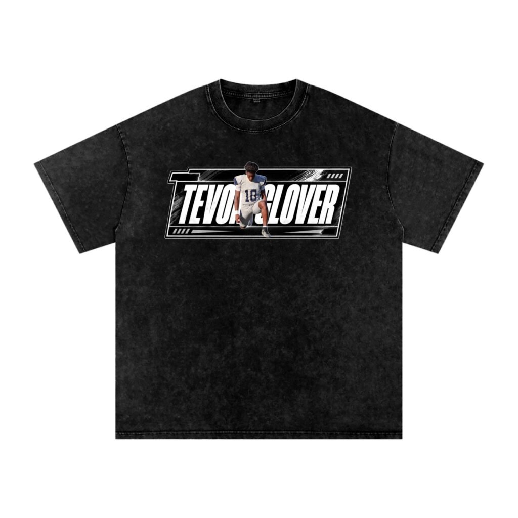 Tevon glover Snow Washed Oversized TEE
