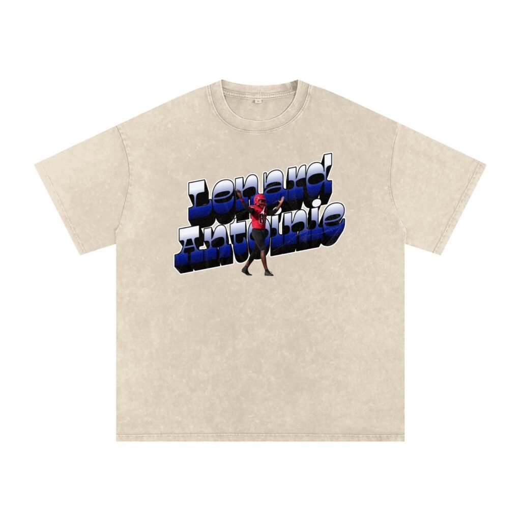 Lenard Antoine Snow Washed Oversized TEE