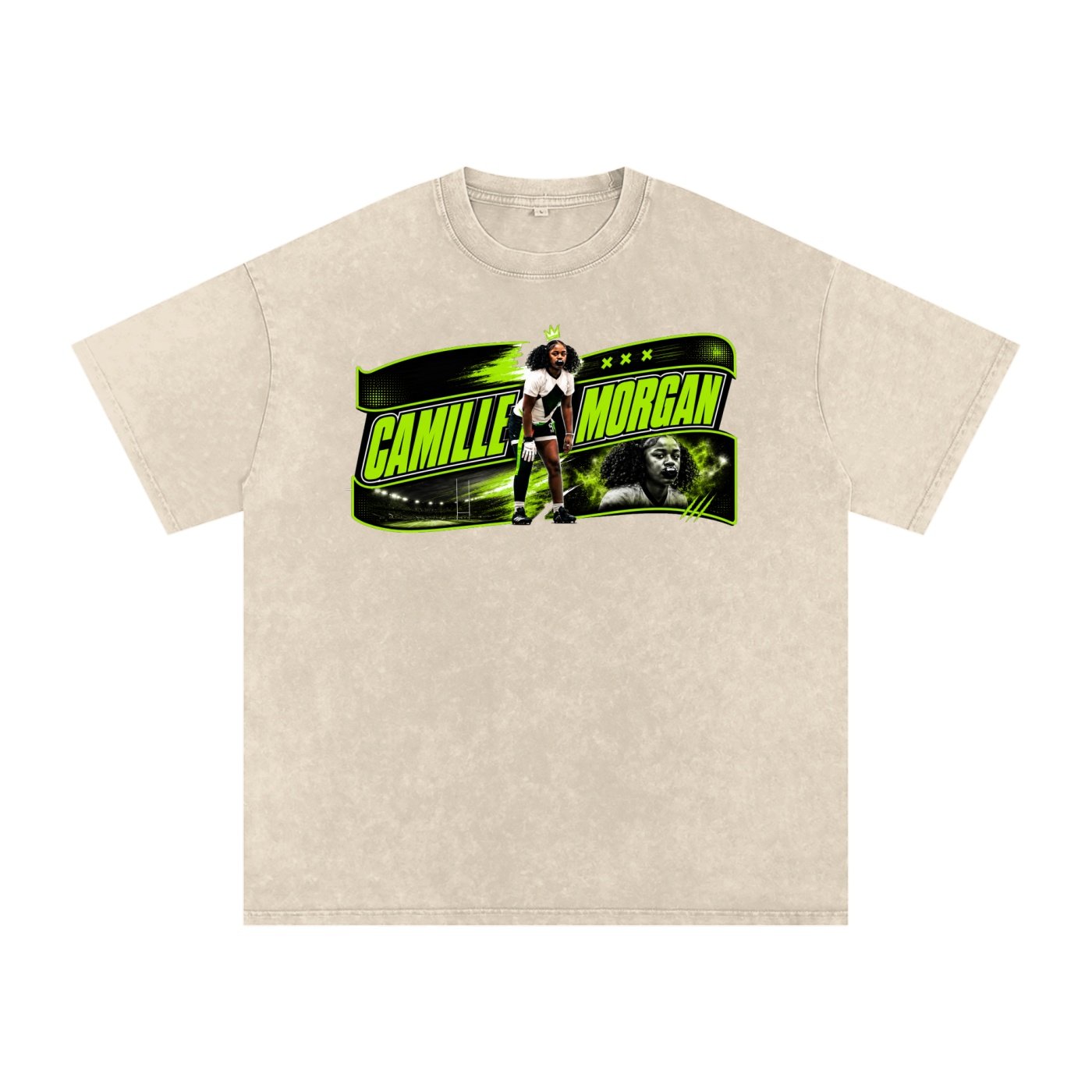 Camille Morgan Snow Washed Oversized TEE - Image 2