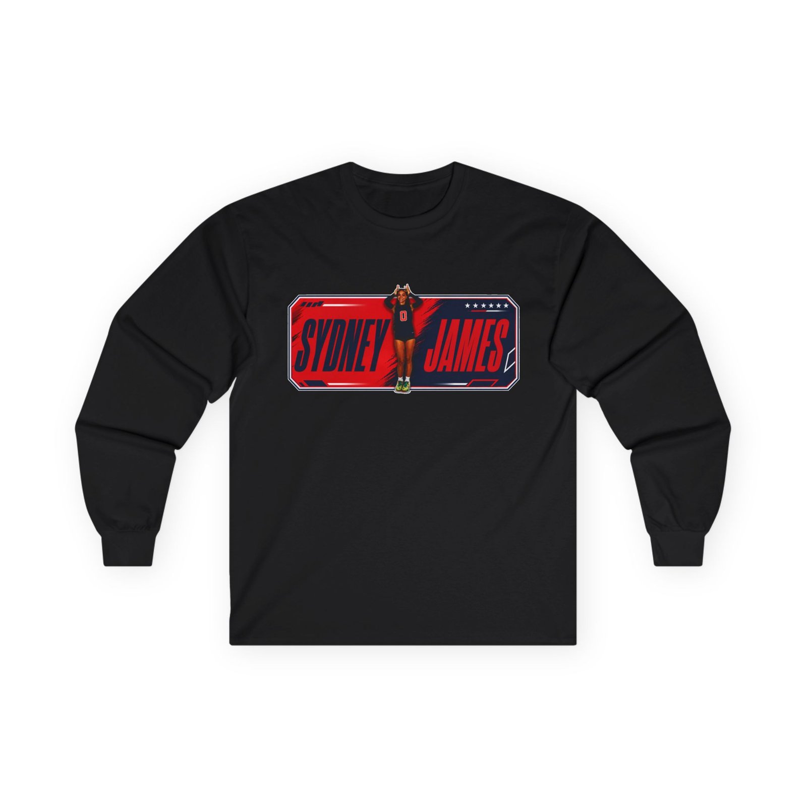 Sydney James Unisex Cotton Long Sleeve Tee - Image 3