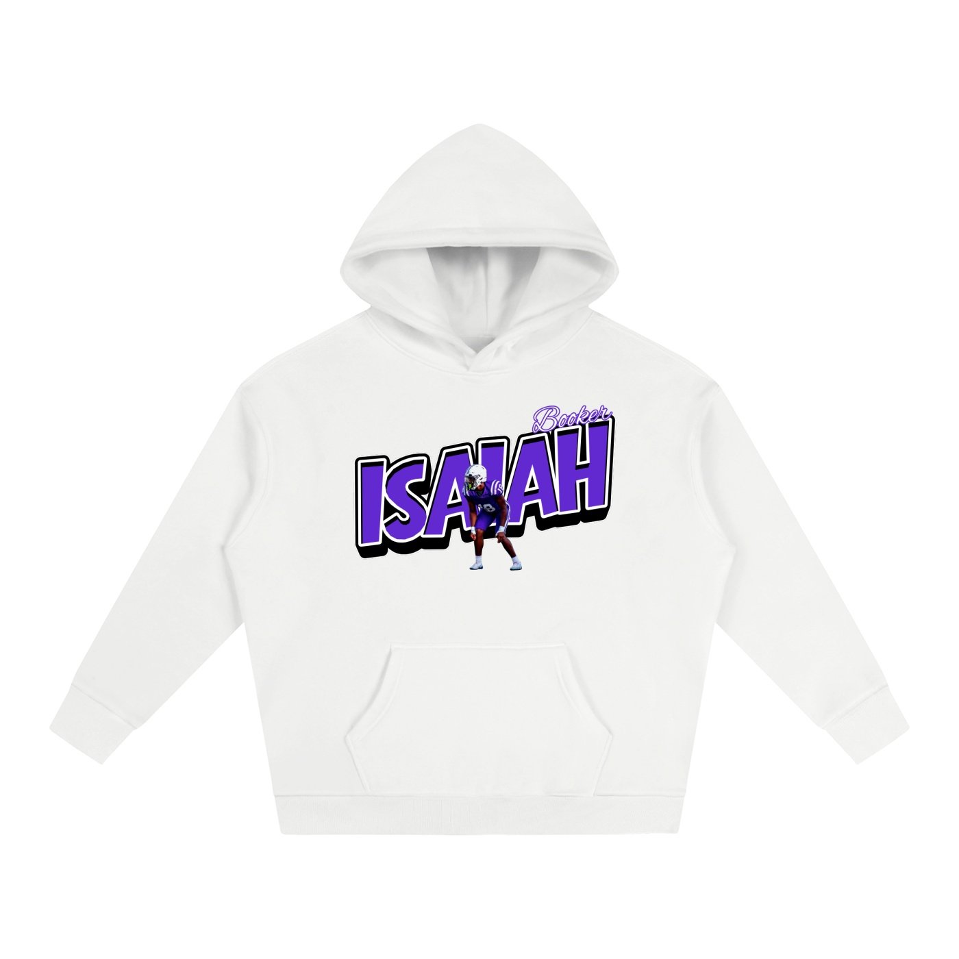 Isaiah booker Oversize Fleeced Hoodie - Image 2