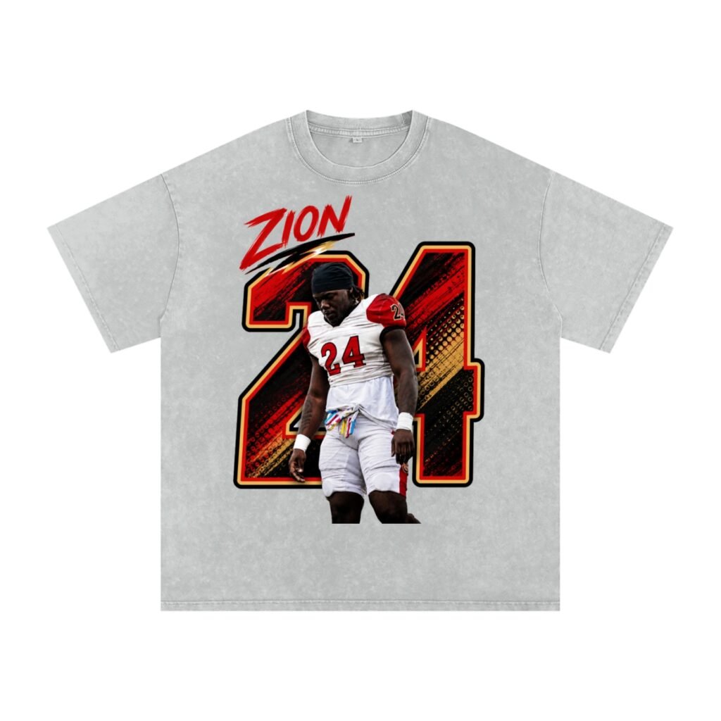 Zion Ntemi Snow Washed Oversized TEE