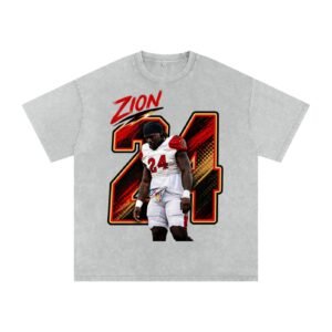 Zion Ntemi Snow Washed Oversized TEE - Image 3