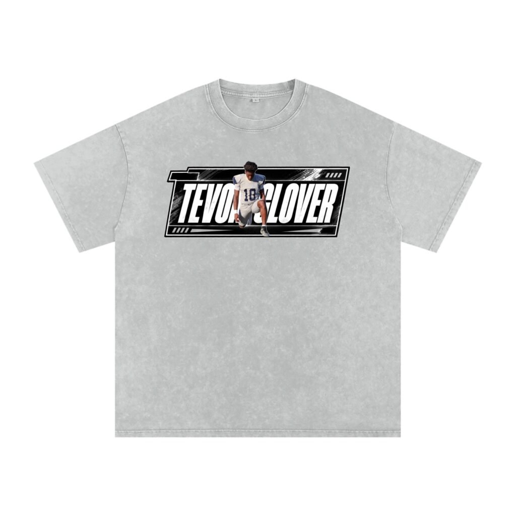 Tevon glover Snow Washed Oversized TEE