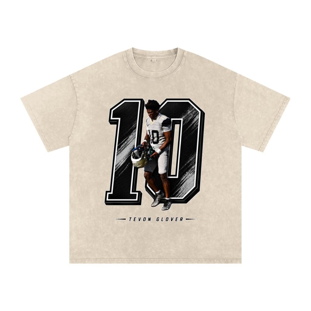 Tevon glover Snow Washed Oversized TEE