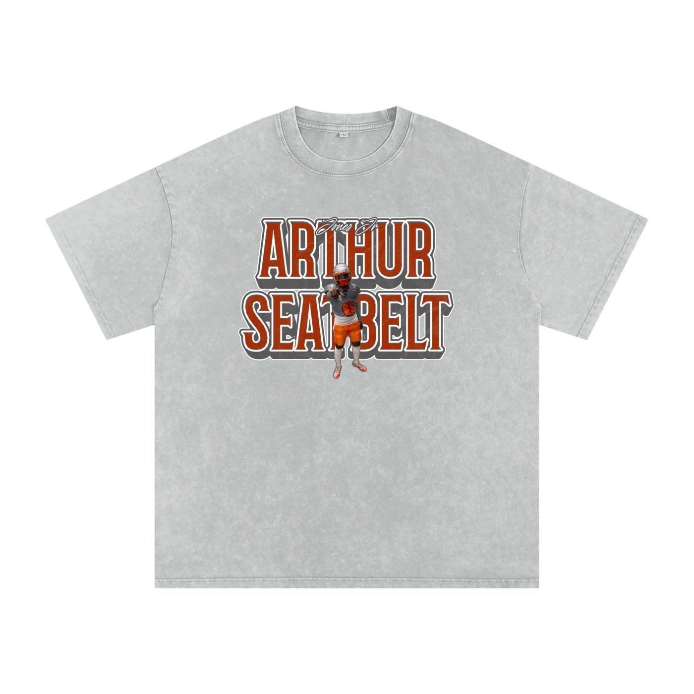 Arthur Seatbelt Jones  Snow Washed Oversized TEE - Image 3