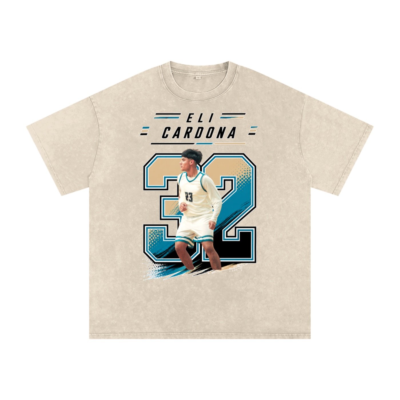 Eli Cardona Snow Washed Oversized TEE - Image 1