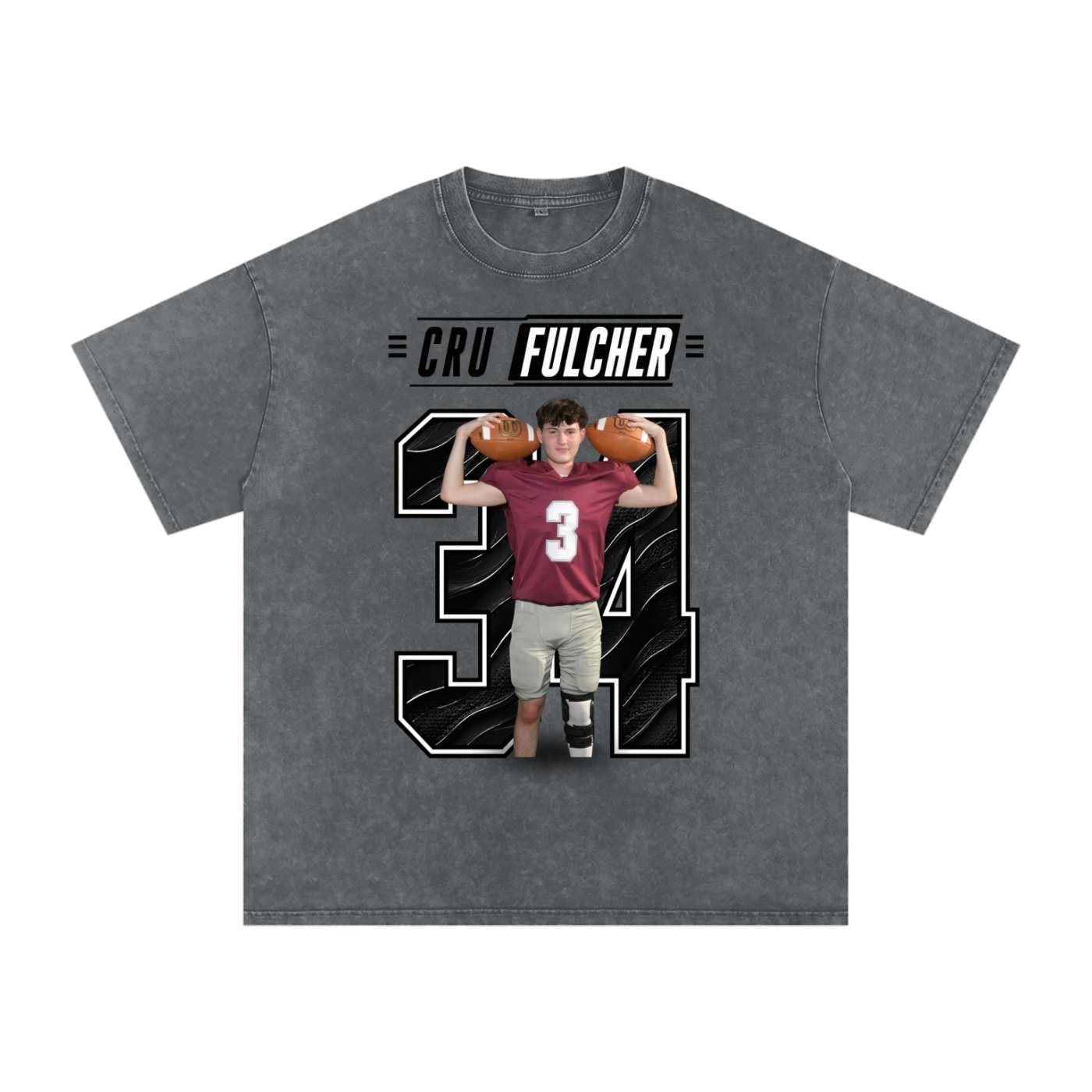 Cru Felcher  Snow Washed Oversized TEE - Image 3