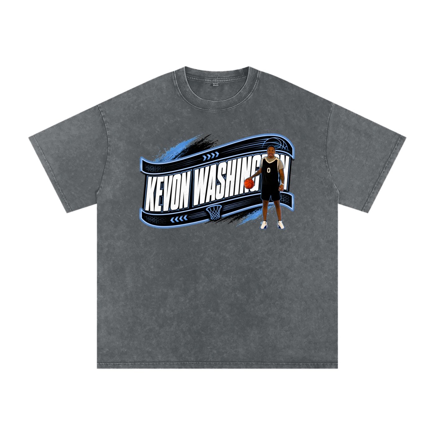 Kevon Washington Snow Washed Oversized TEE - Image 4