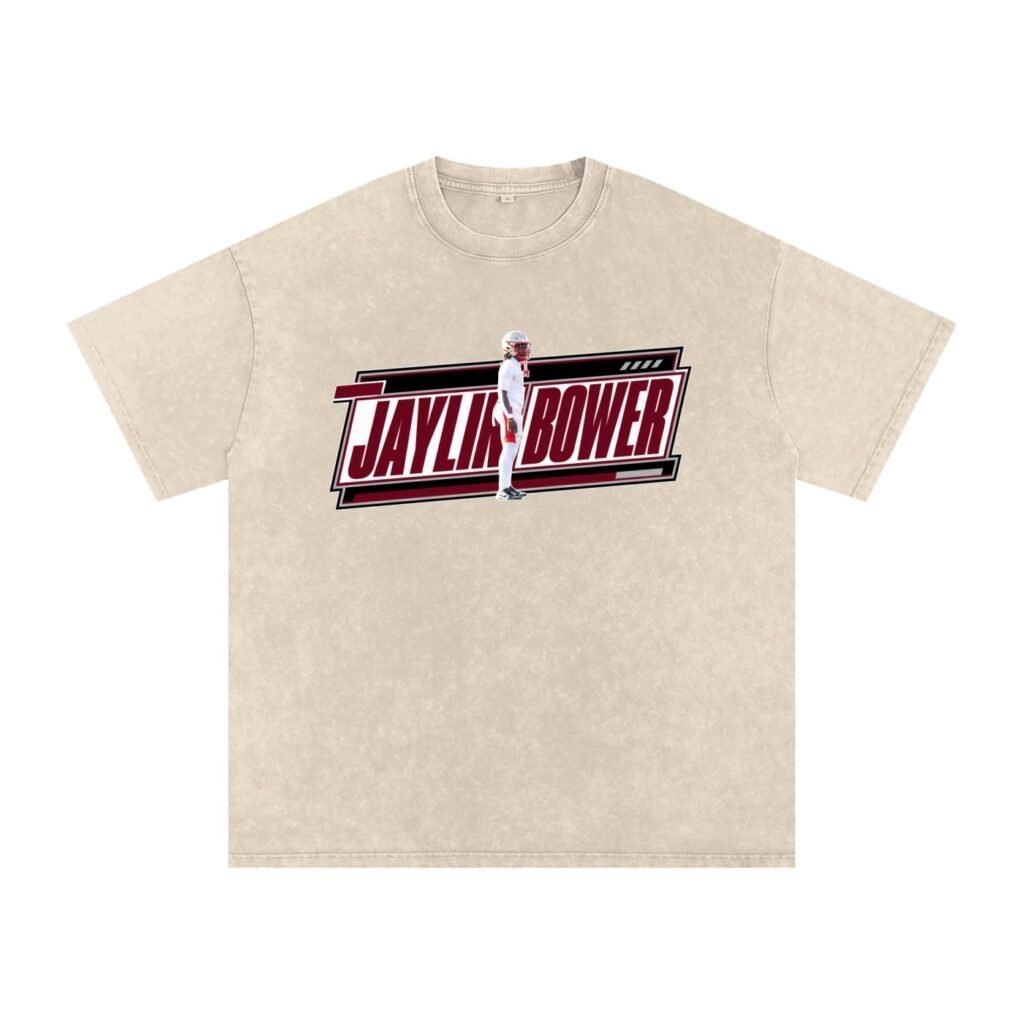 Jaylin Bower Snow Washed Oversized TEE
