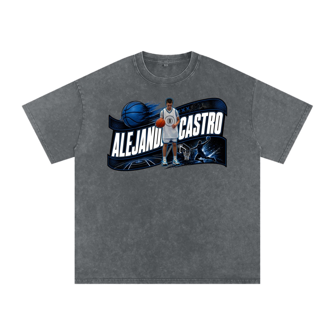 Alejandro Castro Snow Washed Oversized TEE - Image 4