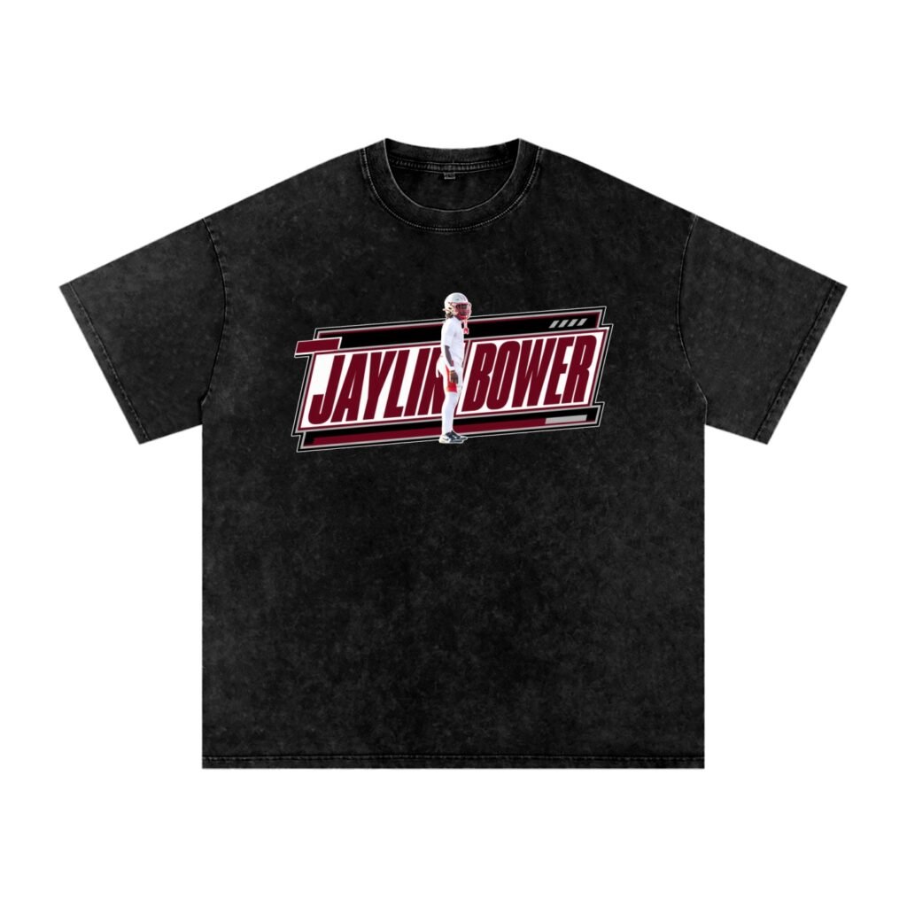 Jaylin Bower Snow Washed Oversized TEE