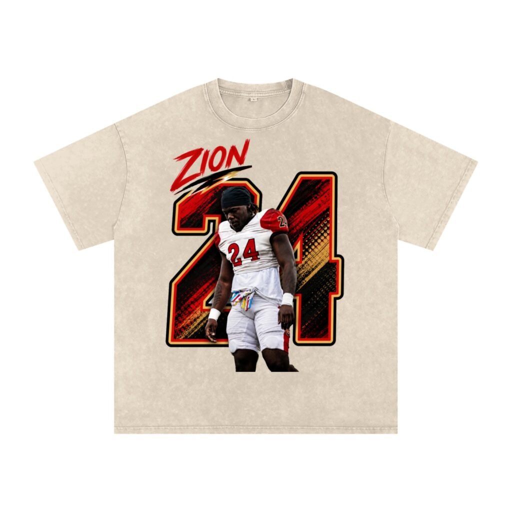 Zion Ntemi Snow Washed Oversized TEE