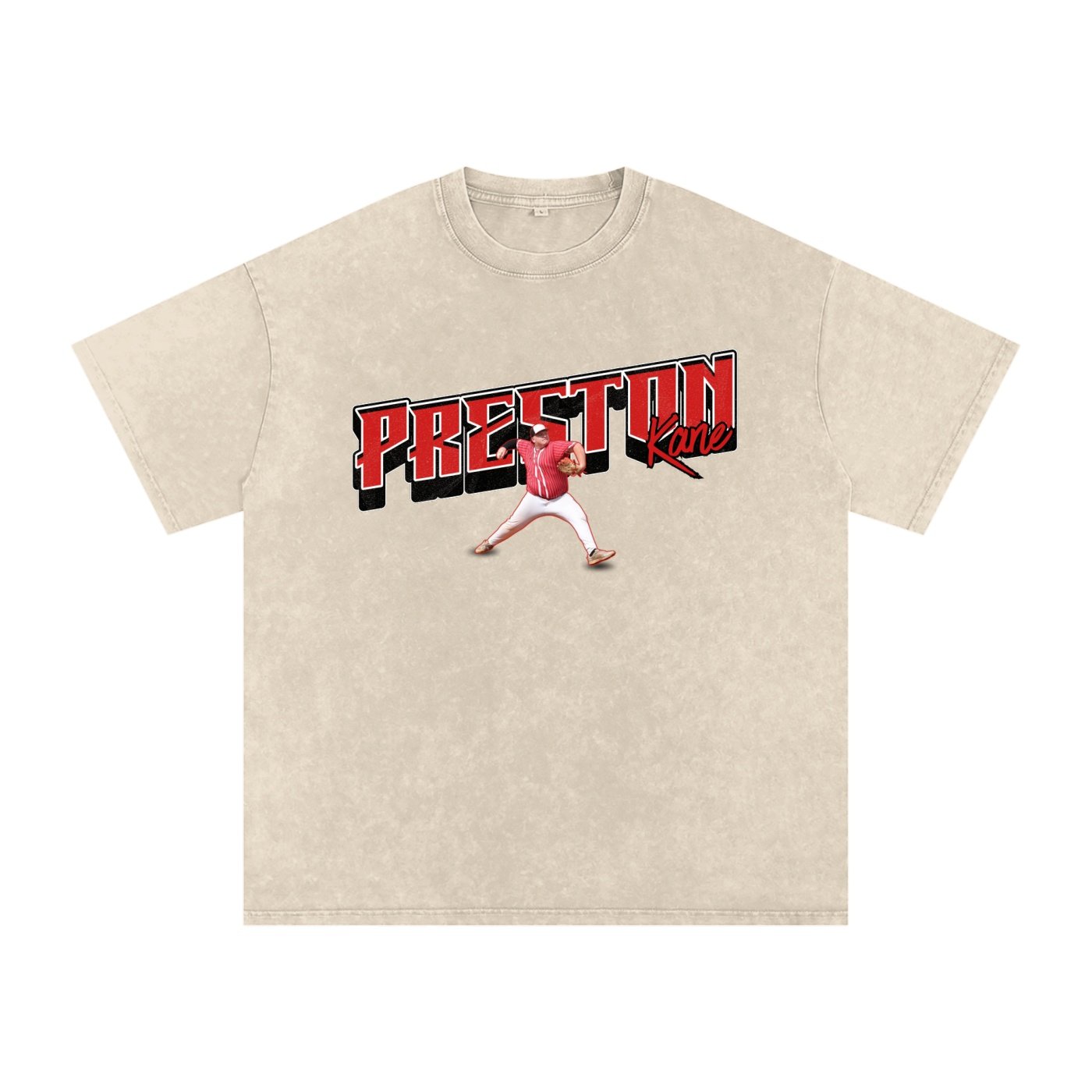 Preston Kane Snow Washed Oversized TEE - Image 2