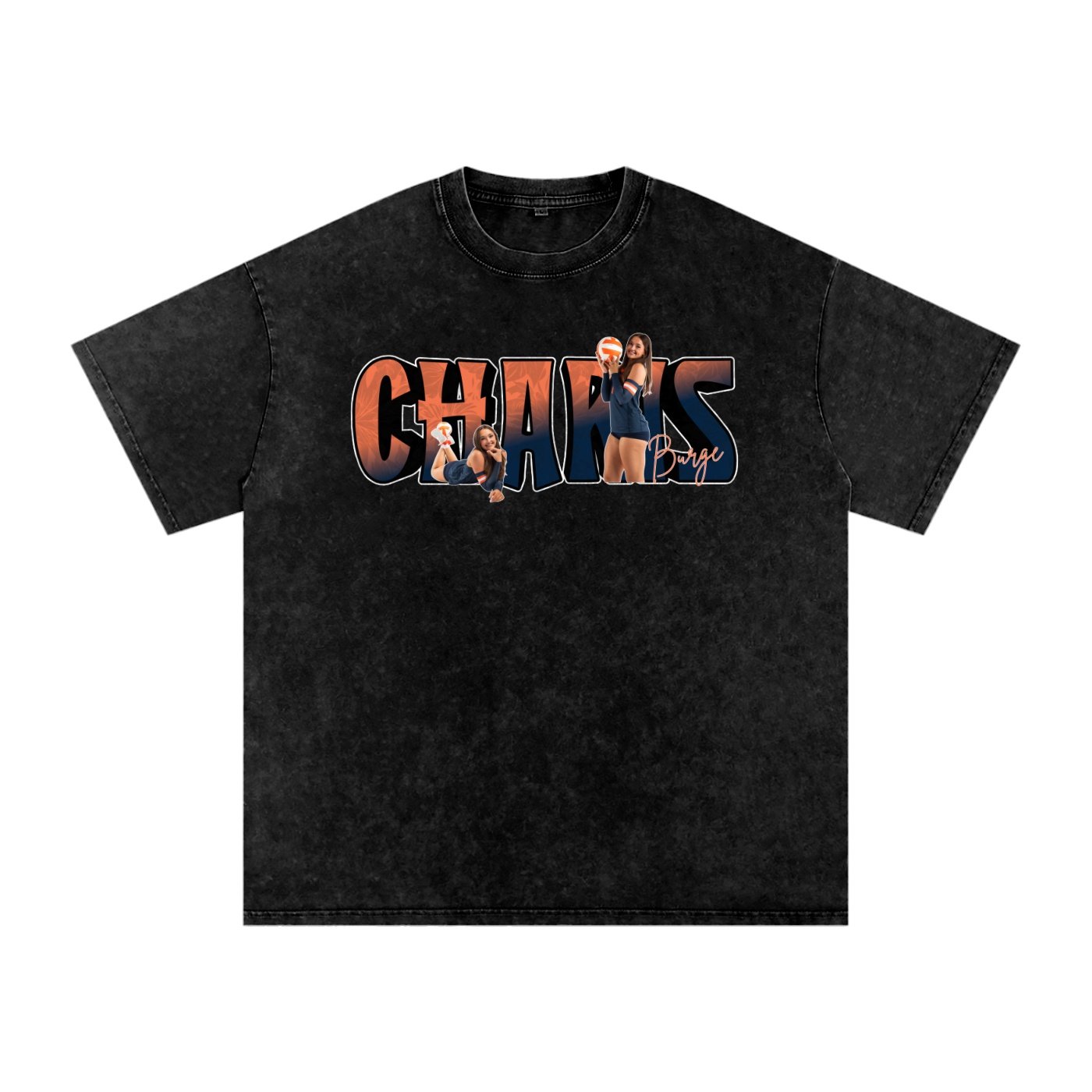 Charis Burge Snow Washed Oversized TEE - Image 1