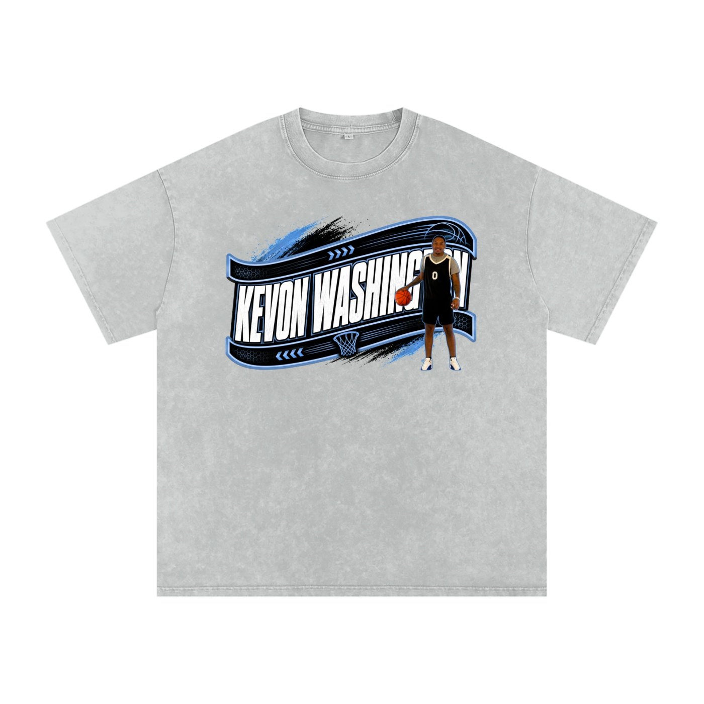 Kevon Washington Snow Washed Oversized TEE - Image 3