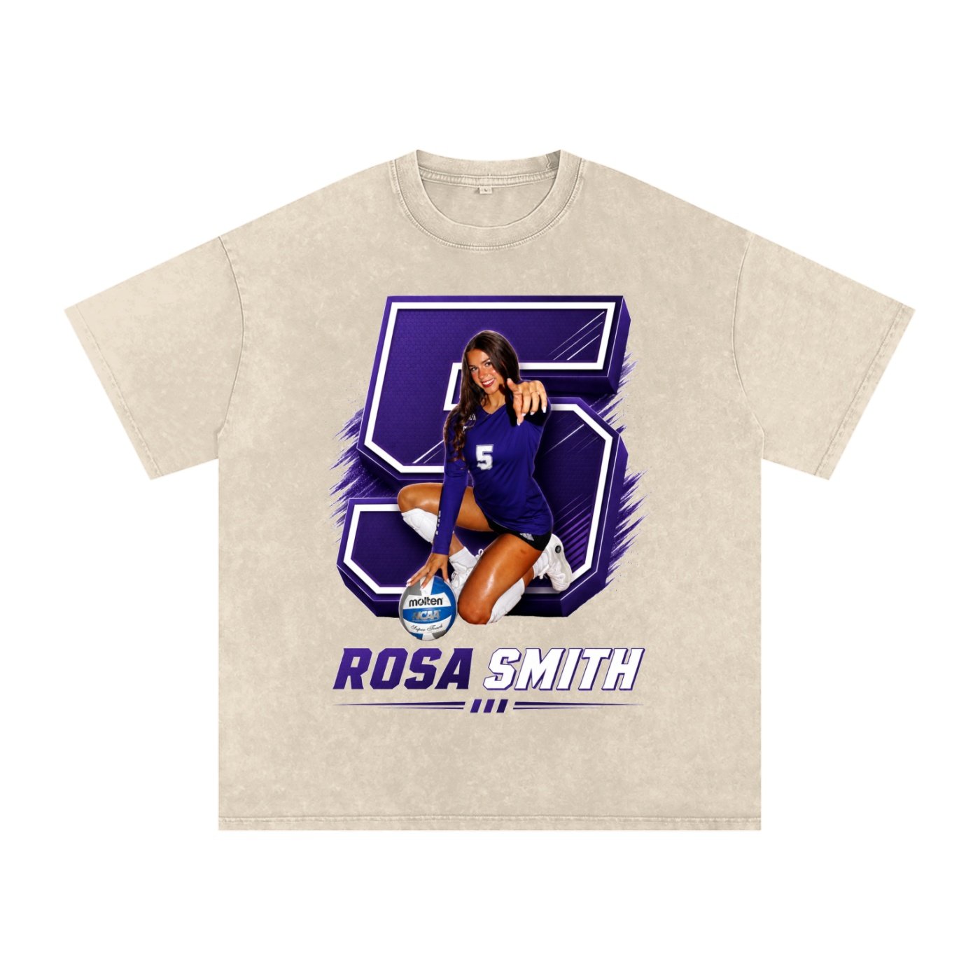 Rosa Smith Snow Washed Oversized TEE - Image 2