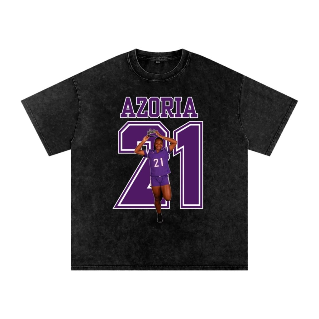 Azoria Glass Snow Washed Oversized TEE