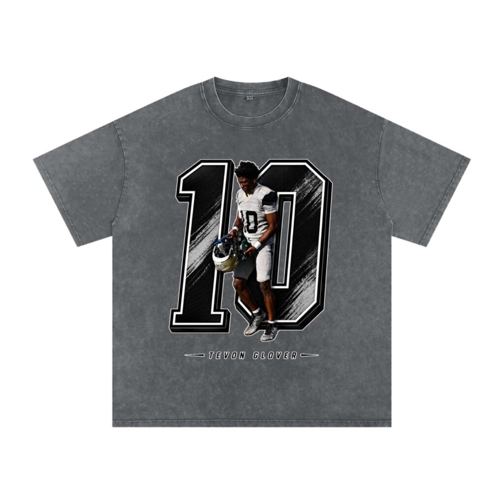 Tevon glover Snow Washed Oversized TEE