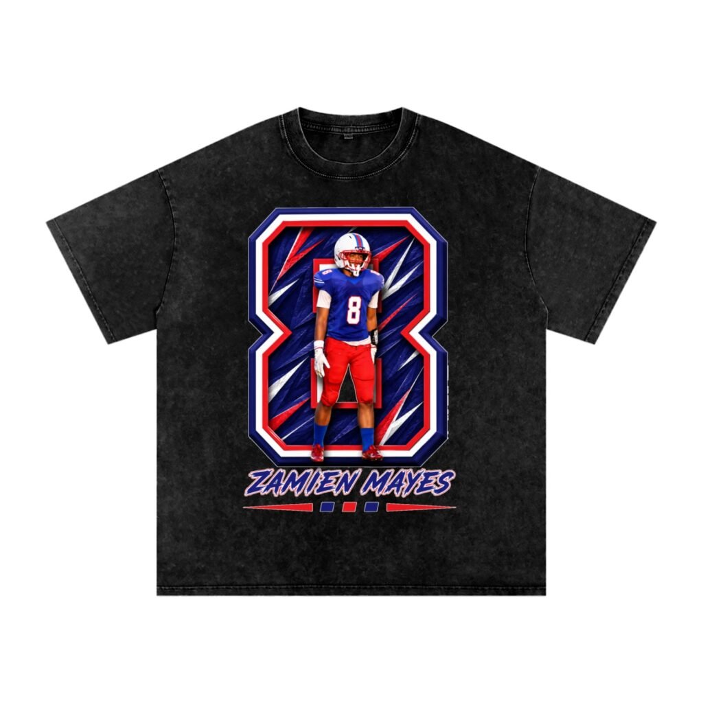 Zamien Lee Mayes Snow Washed Oversized TEE