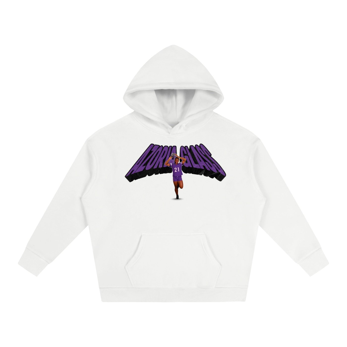 Azoria Glass Oversize Fleeced Hoodie - Image 2