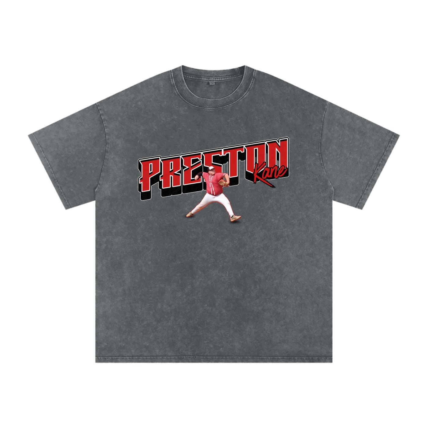 Preston Kane Snow Washed Oversized TEE - Image 4