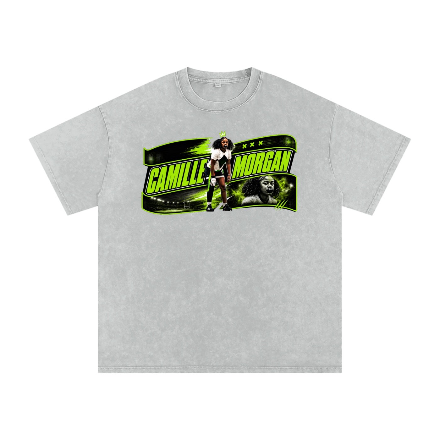 Camille Morgan Snow Washed Oversized TEE - Image 3