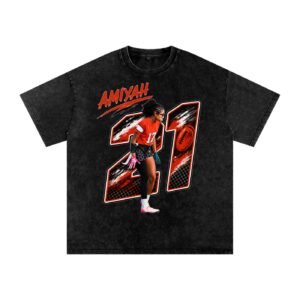 Amiyah Dunn Snow Washed Oversized TEE - Image 1