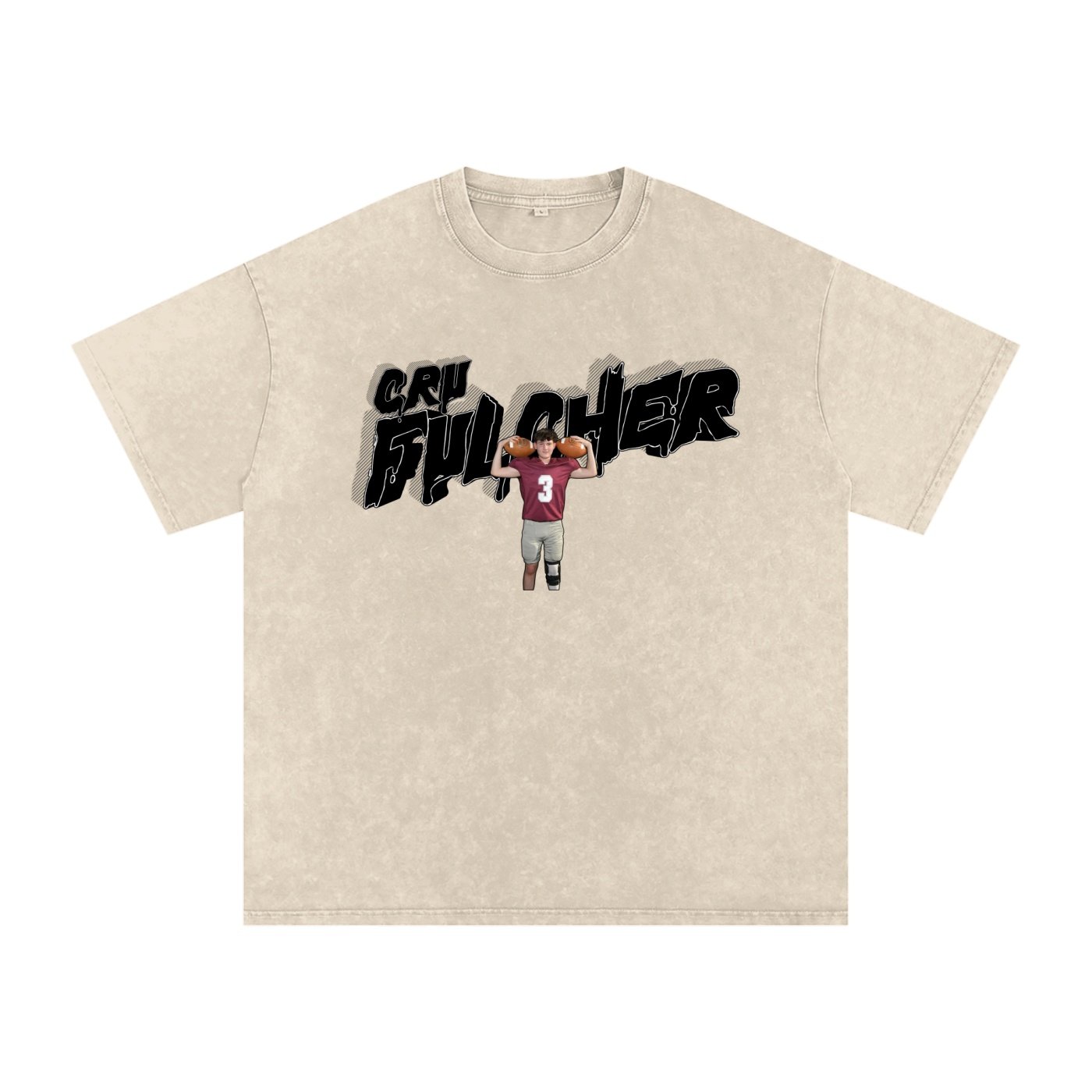 Cru Felcher  Snow Washed Oversized TEE - Image 1