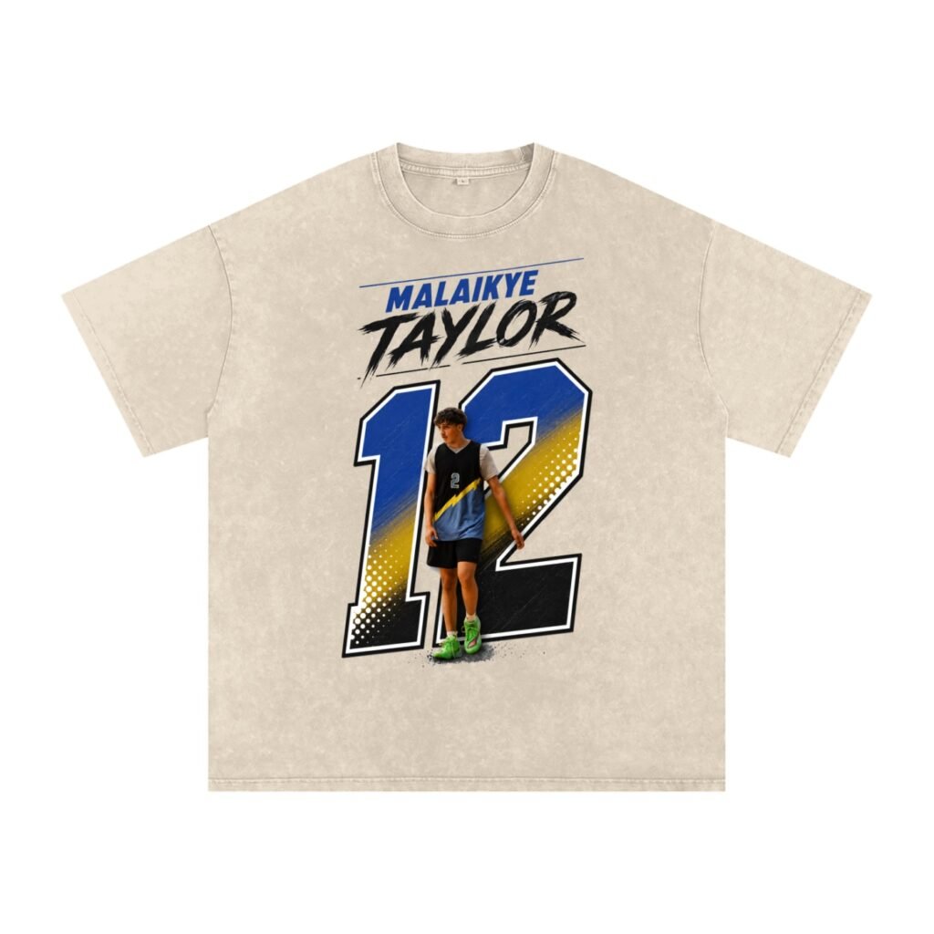Malaikye Taylor Snow Washed Oversized TEE