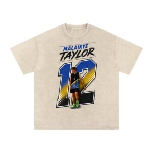 Malaikye Taylor Snow Washed Oversized TEE - Image 1