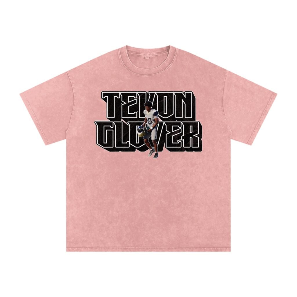 Tevon glover Snow Washed Oversized TEE