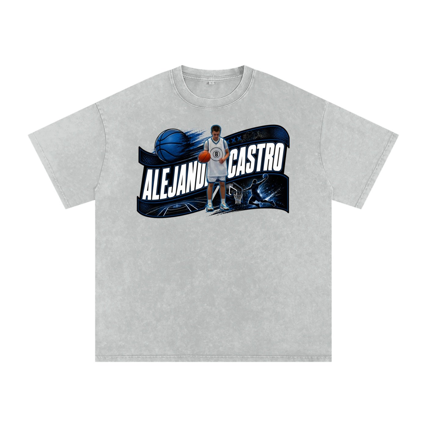 Alejandro Castro Snow Washed Oversized TEE - Image 3