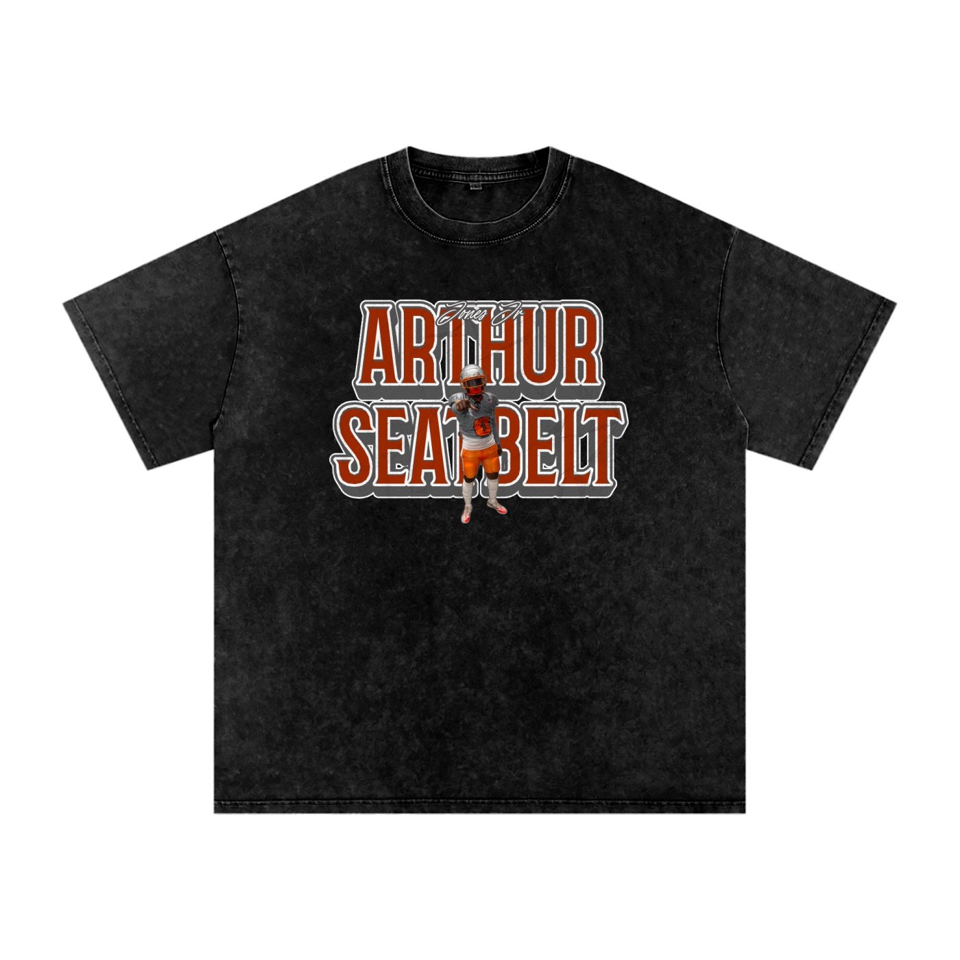 Arthur Seatbelt Jones  Snow Washed Oversized TEE - Image 1