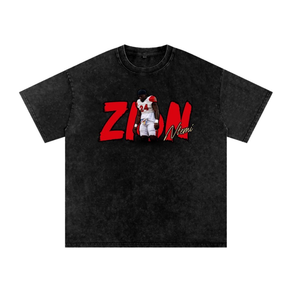 Zion Ntemi Snow Washed Oversized TEE