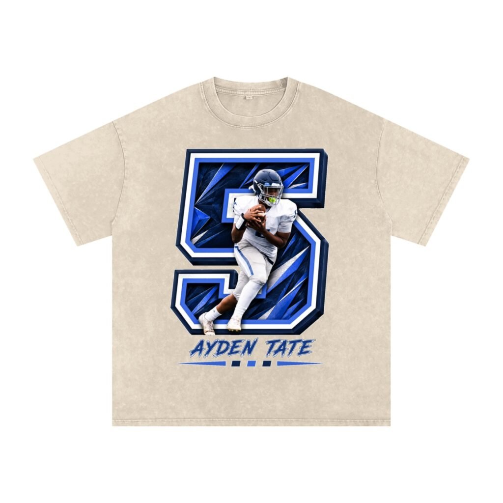 Ayden Tate Snow Washed Oversized TEE