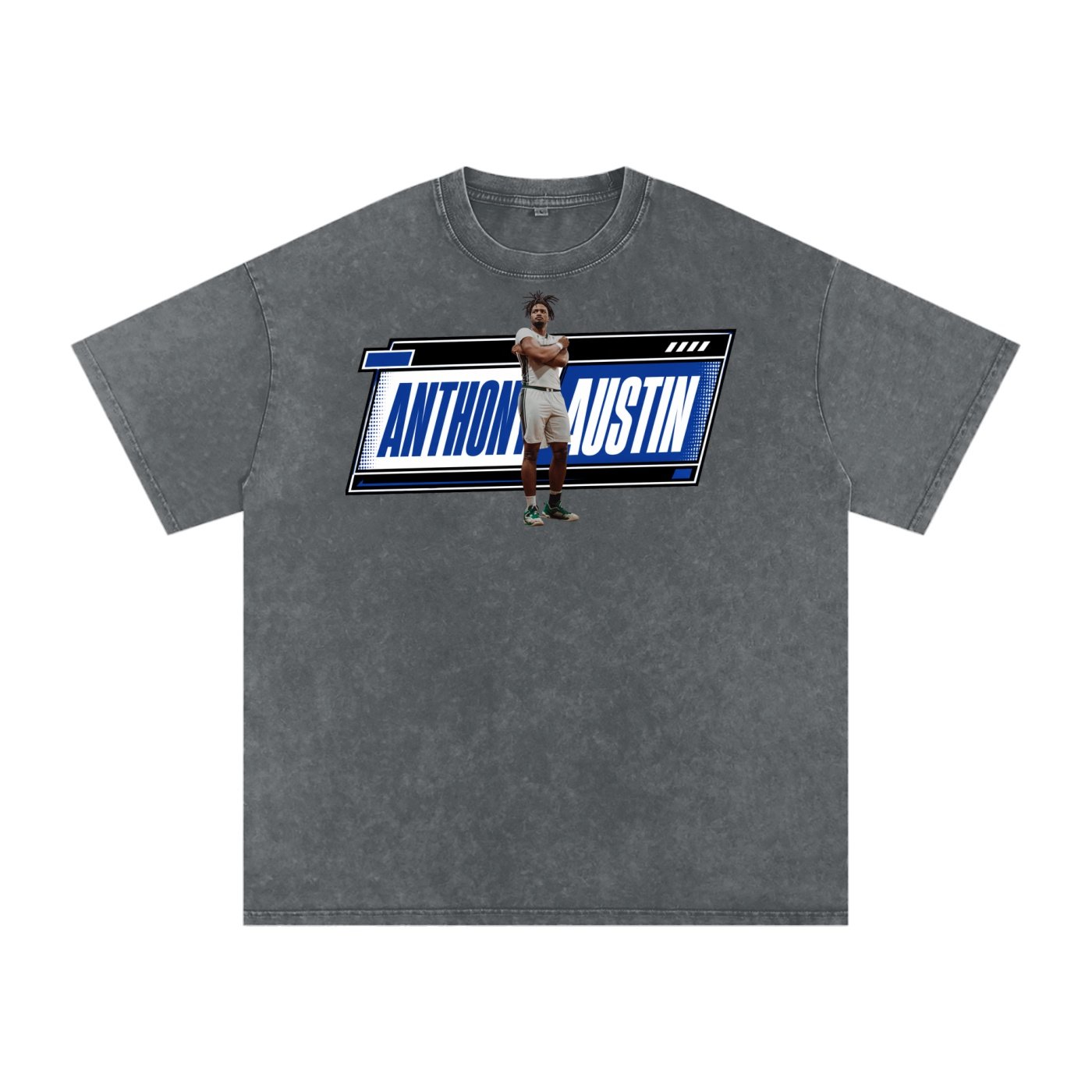 Anthony Austin Snow Washed Oversized TEE - Image 4