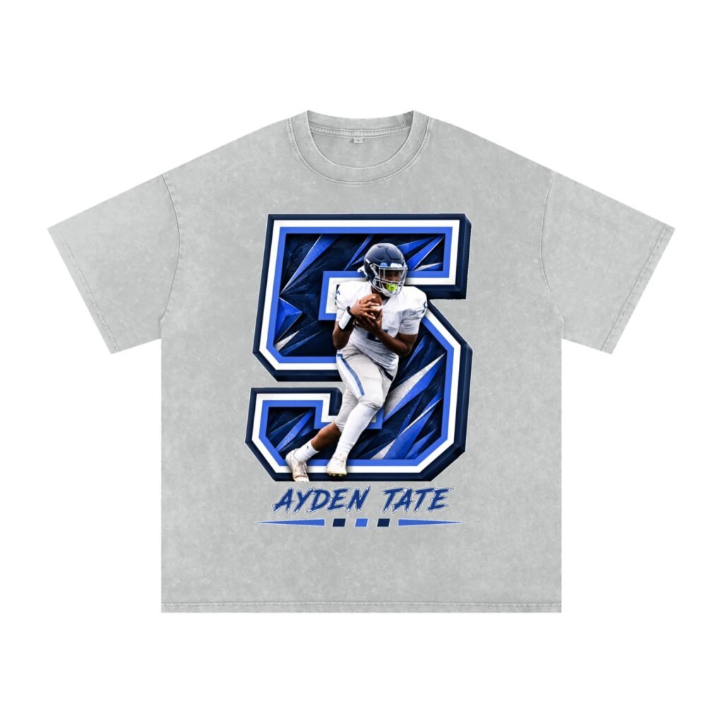 Ayden Tate Snow Washed Oversized TEE