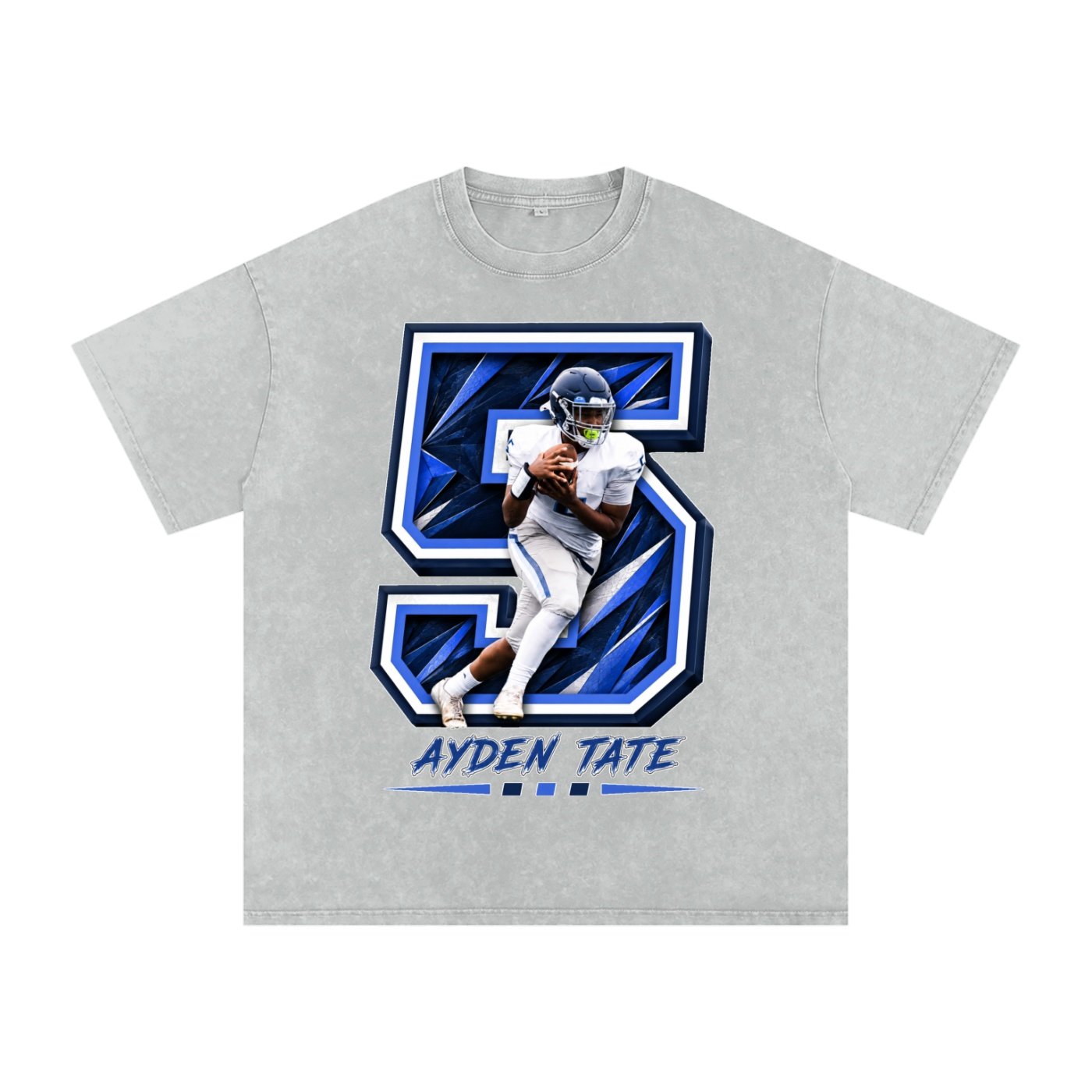 Ayden Tate Snow Washed Oversized TEE - Image 3