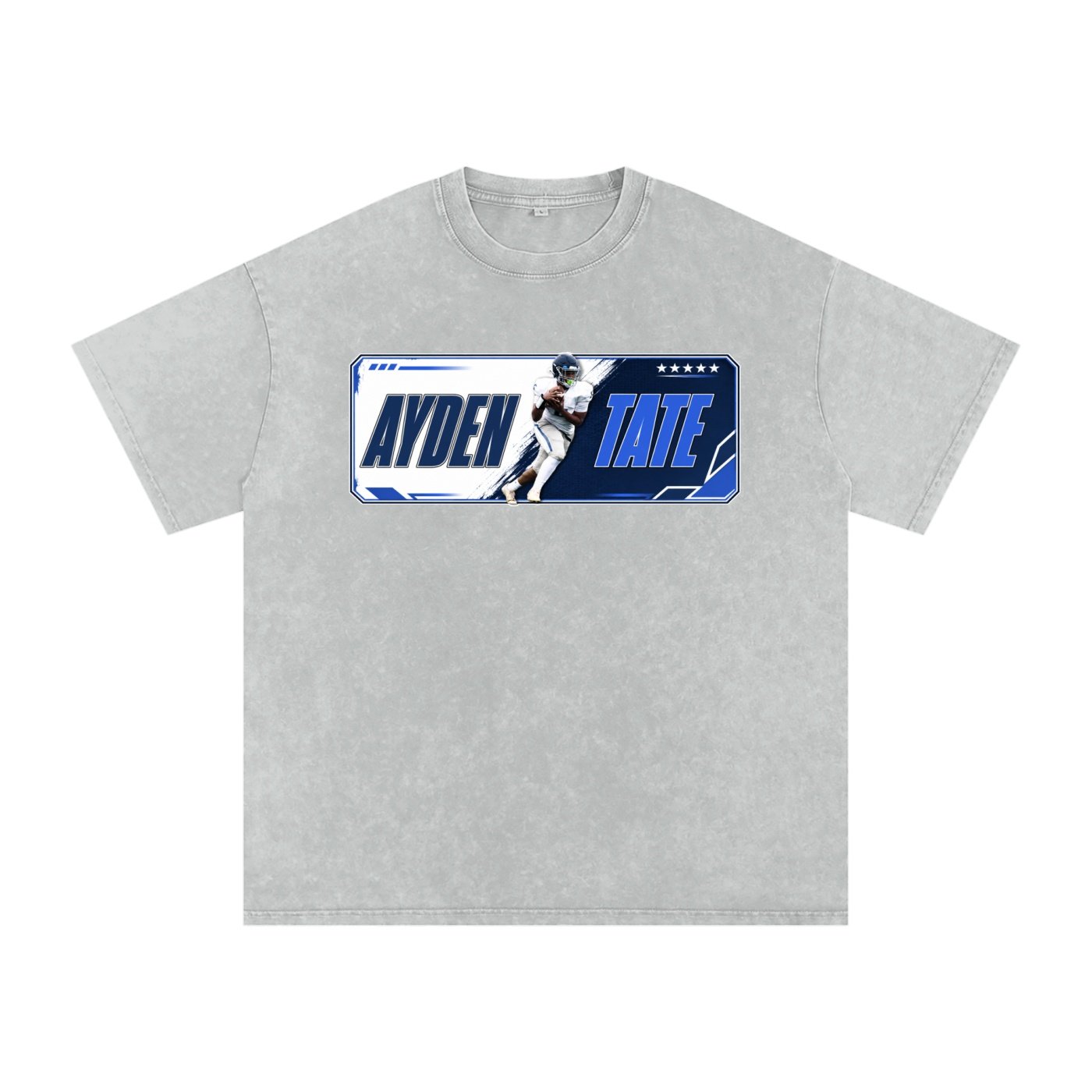 Ayden Tate Snow Washed Oversized TEE - Image 3