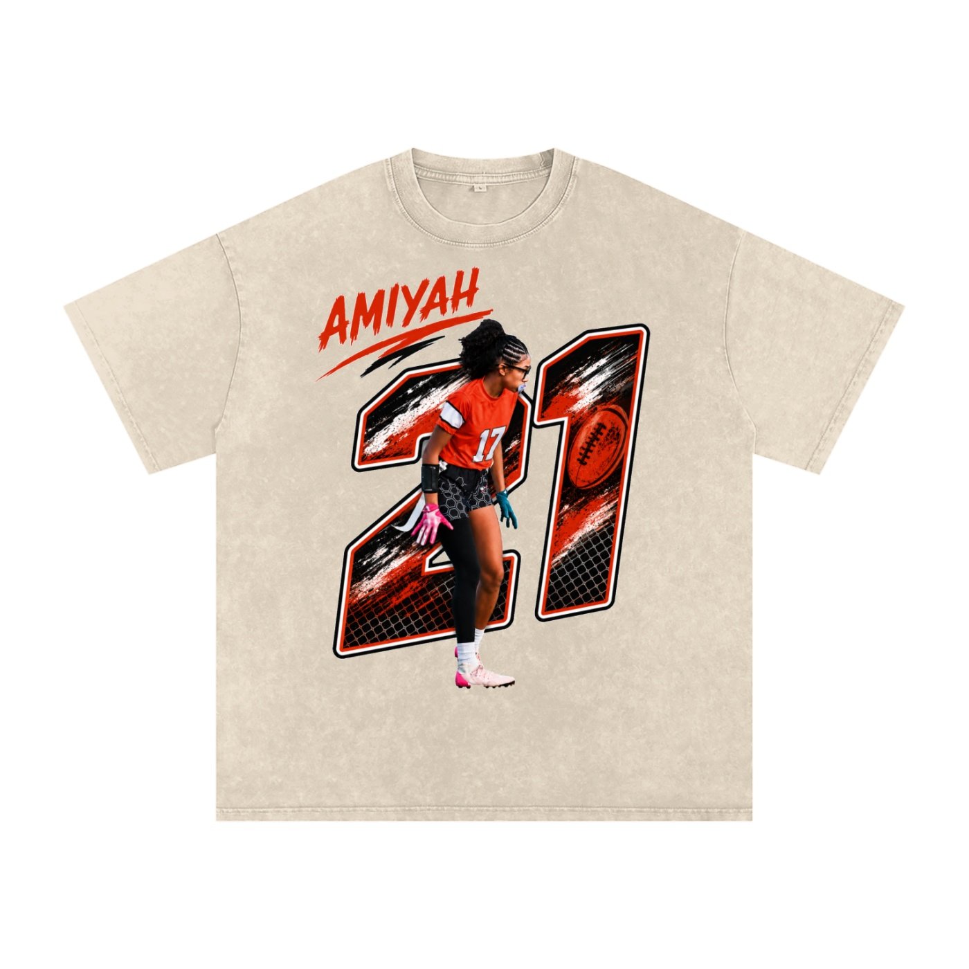 Amiyah Dunn Snow Washed Oversized TEE - Image 2