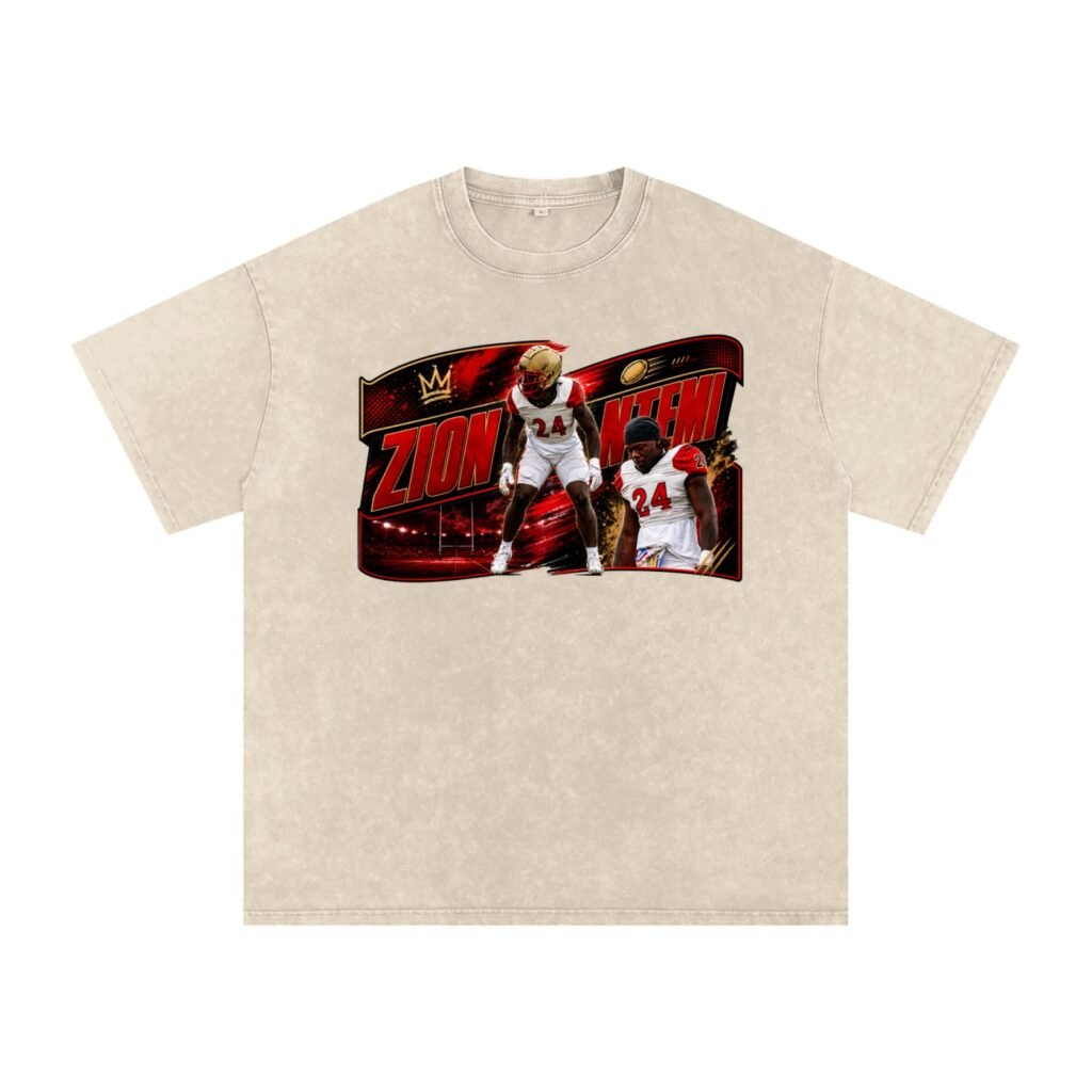 Zion Ntemi Snow Washed Oversized TEE