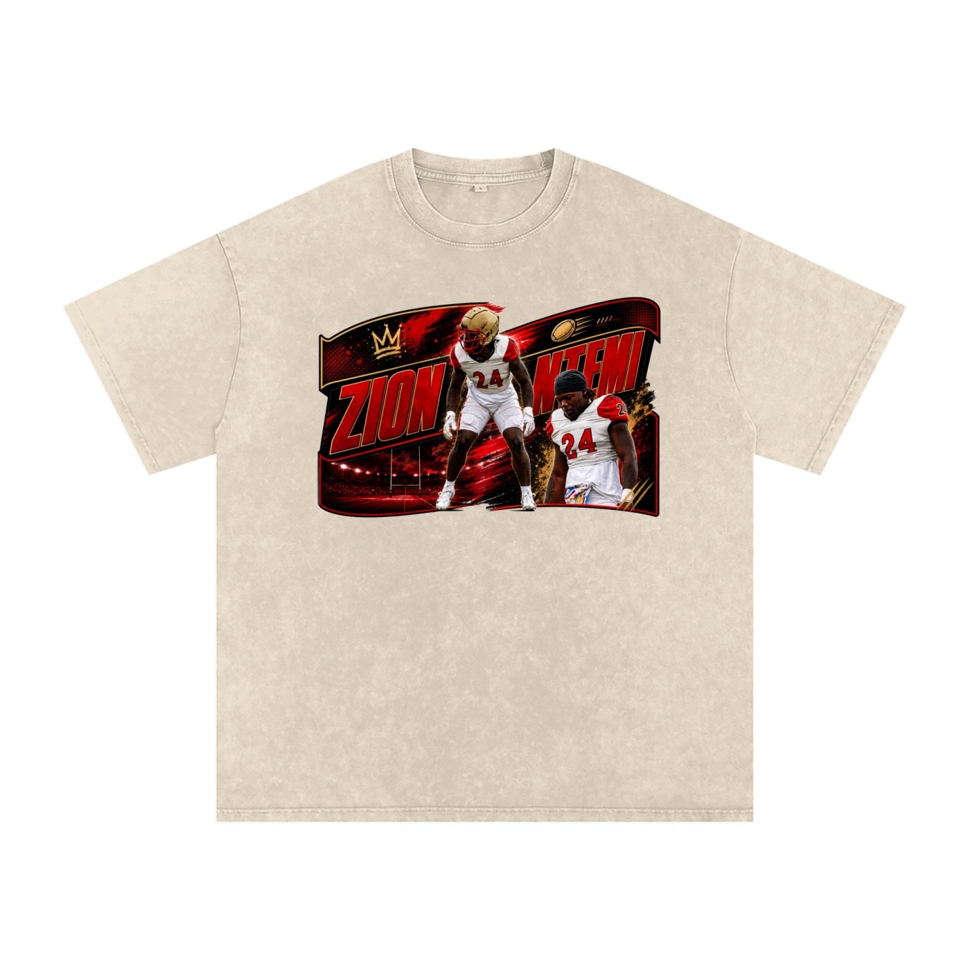 Zion Ntemi Snow Washed Oversized TEE - Image 2