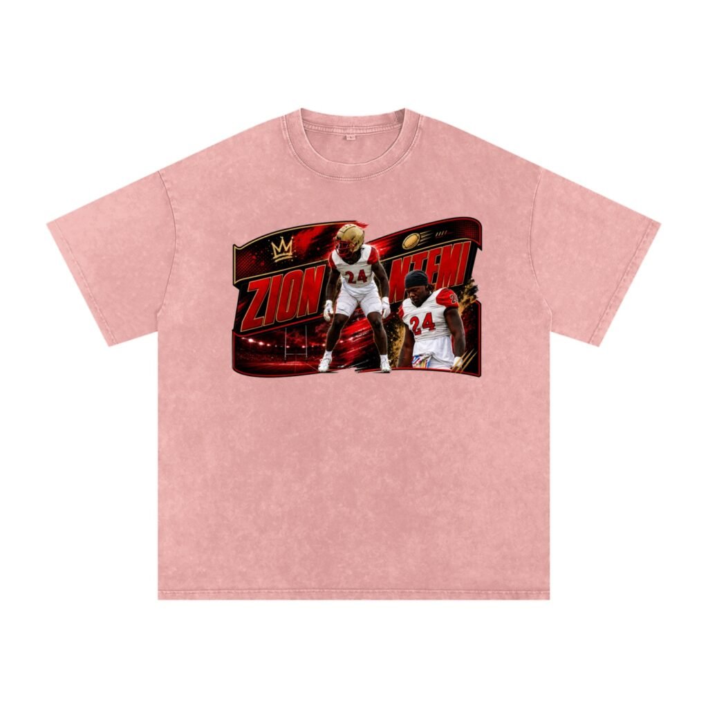 Zion Ntemi Snow Washed Oversized TEE
