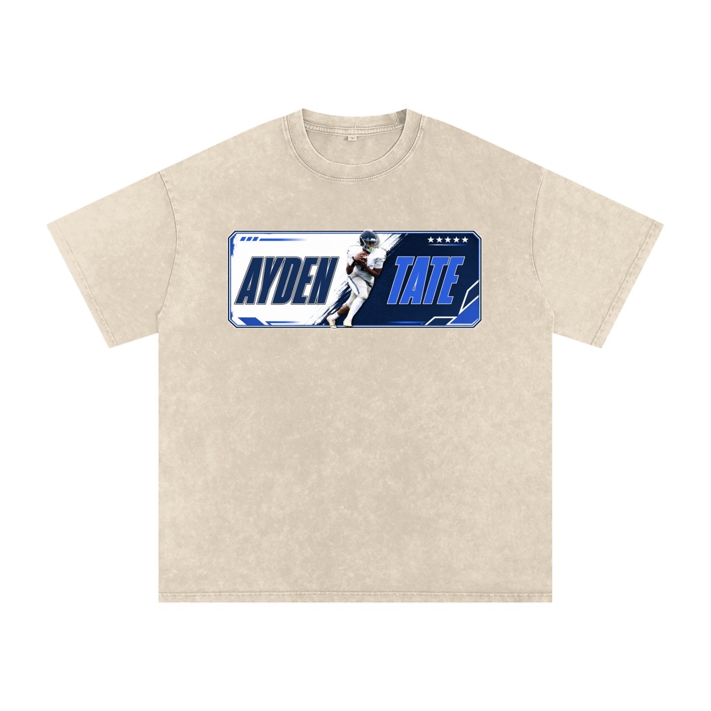Ayden Tate Snow Washed Oversized TEE - Image 2