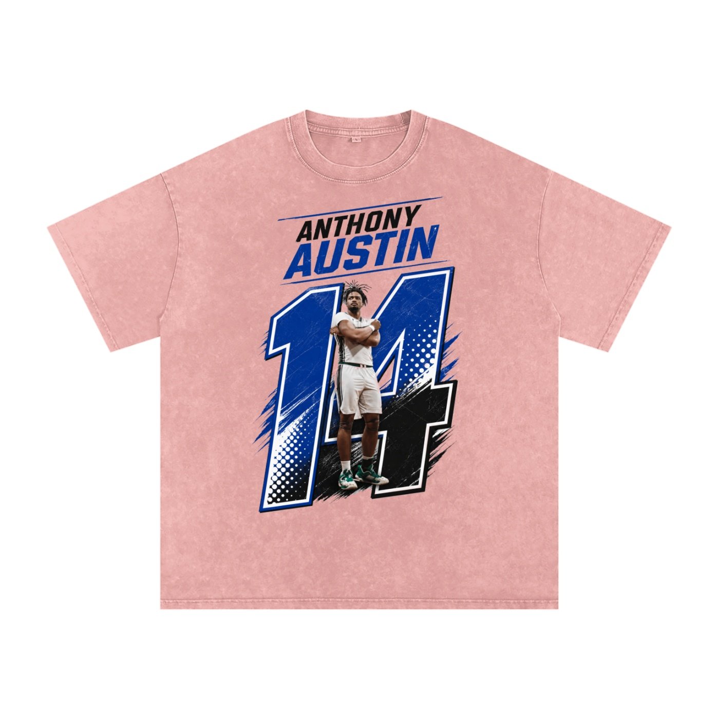 Anthony Austin Snow Washed Oversized TEE - Image 5