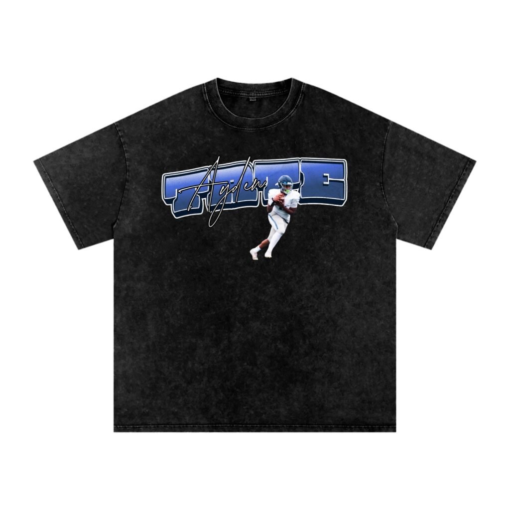Ayden Tate Snow Washed Oversized TEE