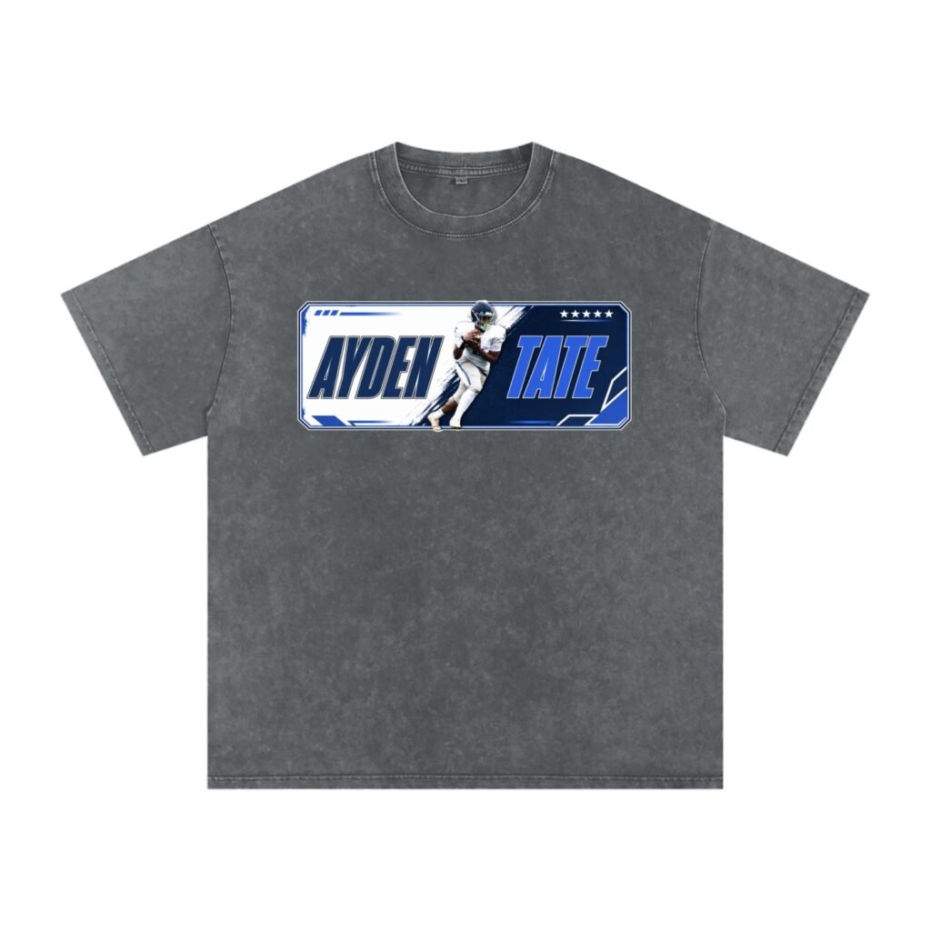 Ayden Tate Snow Washed Oversized TEE