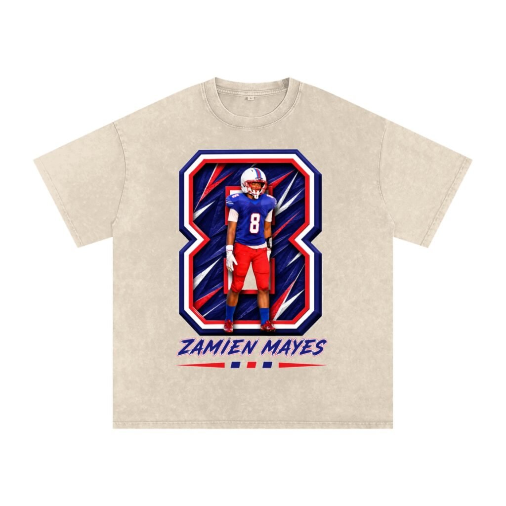 Zamien Lee Mayes Snow Washed Oversized TEE