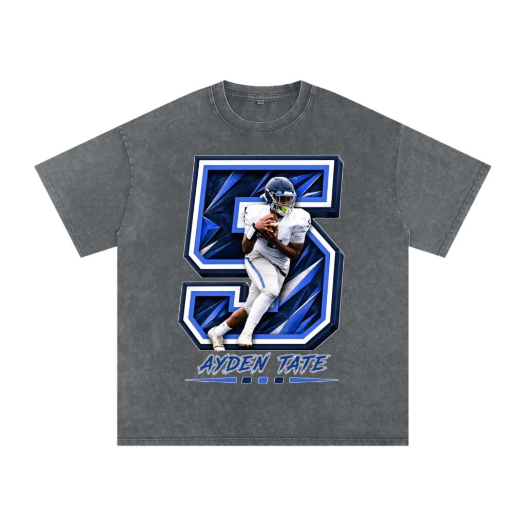 Ayden Tate Snow Washed Oversized TEE